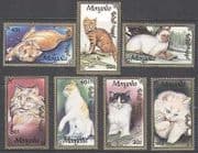 Mongolia 1991 CATS/ Domestic Animals/ Nature/ Pets 7v set (n11602)