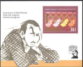Mongolia 1991 Disney/  Orchids/  Flowers /  FANTASIA/ Films/ Animation/ Music/ Dance 1v  m/s b616