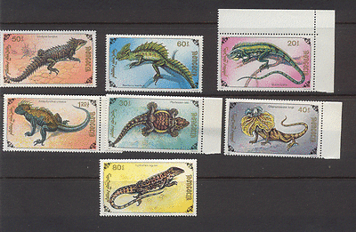 Mongolia 1991 Reptiles / Nature 7v set ref:n11606
