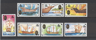 Mongolia 1992 Columbus  /  SHIPS  /  Maritime 7v set ref:n12209