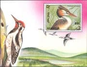 Mongolia 1993 Birds/ Great Crested Grebe/ Woodpecker/ Nature/ Wildlife 1v m/s (n12201)