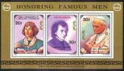 Mongolia 1993 Copernicus / Pope John Paul II / Chopin / Astronomy / Music 3v m / s n13358
