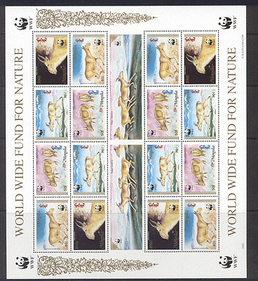 Mongolia 1995 WWF / Saiga FULL sht ref:n12204