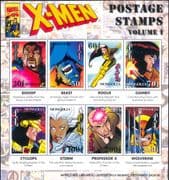 Mongolia 1995 X-Men/ Marvel Comics/ Comic Strip/ Movies/ Animation 8v sht (n11571)