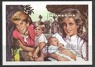 Mongolia 1997 Diana, Princess of Wales / William and Harry / Royalty m / s (b1612)