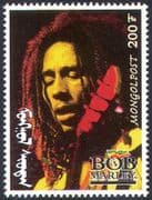 Mongolia 1998 BOB MARLEY / Reggae / Music / Musicians / Singers / Entertainment 1v n17501