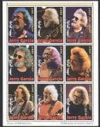 Mongolia 1998 Gerry Garcia / Music / People / Guitar / Grateful Dead 9v sht (n36128)