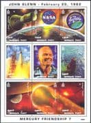 Mongolia 1998 John Glenn/ Space/ Rockets/ Mercury 7/ Astronauts/ People 9v sht (b4229)