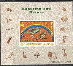 Mongolia 2001 Small Animal / Scout m / s ref:b5828
