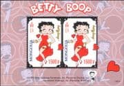 Mongolia 2006 Betty Boop/ Hearts/ Cartoons/ Comic Strip/ Animation 2v m/s (n26426a)