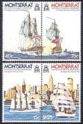 Montserrat 1976 Ships/ Sailing/ Military/ Navy/ Boats/ Nautical/ Transport 4v set (n39840)