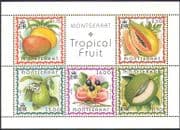 Montserrat 1999 Tropical Fruit/Plants/Nature/Trees/Food/Farming 5v m/s (n41093)