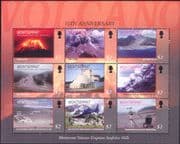 Montserrat 2005 Volcano/ Volcanic Eruption/ Soufriere Hills/ Geology/ Helicopter 9v sht (n41339d)