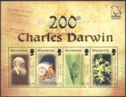Montserrat 2009 Charles Darwin/ Orchids/ Tree Lizard/ Soldier Crab/ Nature/ Science/ People 4v m/s (n42792)