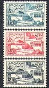 Morocco 1958 EXPO / Exhibition / Buildings / Architecture / Flags / Commerce 3v (n37340)