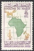 Morocco 1962 Economy/ Farming/ Tractor/ Industry/ Transport/ Trade/ Map 1v (n42977)