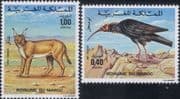 Morocco 1975 Northern Bald Ibis/ Caracal/ Lynx/ Birds/ Animals/ Nature/ Wildlife 2v set (n45067u)
