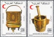 Morocco 1981 Red Crescent/ Red Cross/ Medical/ Health/ Tripod Brazier/ Craft 2v set (n45068m)