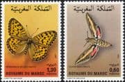 Morocco 1982 Butterflies/ Moths/ Insects/ Nature/ Conservation 2v set (b8111a)