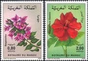 Morocco 1985 Hibiscus/ Bougainvillea/ Flora/ Flowers/ Plants/ Nature 2v set (s5088c)