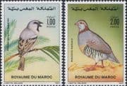 Morocco 1987 Desert Sparrow/ Barbary Partridge/ Birds/ Nature/ Wildlife 2v set (n45067w)