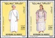 Morocco 1991 Costumes/ Clothes / Design/ Weaving/ Textiles/ People 2v set (n32961a)