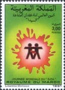 Morocco 1991 World AIDS Awareness Day/ Medical/ Health/ Welfare/ Blood 1v (n45068g)
