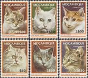 Mozambique 1979 Domestic Cats/ Pets/ Animals/ Nature/ Manx/ Turkish 6v set (s3215)