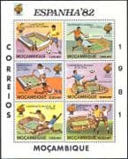 Mozambique 1981 World Cup/ Football/ Soccer/ WC/ Games/ Sports/ Stadiums/ Stadia/ Buildings/ Architecture 6v sht n41560