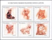 Mozambique 2002 Domestic Cats/ Pets/ Animals/ Nature 6v m/s (b674a)