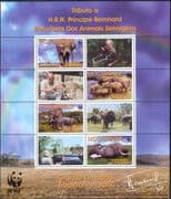 Mozambique 2002 WWF/ Elephants/ Animals/ Nature/ Wildlife/ Conservation/ Royalty/ Photography 4v sht (s2391)