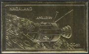 Nagaland GOLD Space/ Apollo 15/ Rockets/ Capsule/ Spacecraft IMPERFORATE 1v (b4973a)