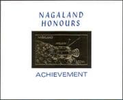 Nagaland GOLD Space/ Apollo 15/ Rockets/ Capsule/ Spacecraft IMPERFORATE m/s (b4973)