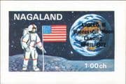 Nagaland (Local) 1972 Space/ Apollo 16/ Moon Landing/ Astronaut IMPERFORATE o/p m/s (s1271)