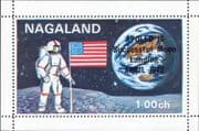 Nagaland (Local) 1972 Space/ Apollo 16/ Moon Landing/ Astronaut o/p 1v m/s (s1274)