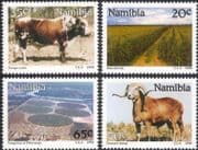 Namibia 1990 Cattle/ Sheep/ Maize/ Farming/ Crops/ Animals/ Nature 4v set (n20150)