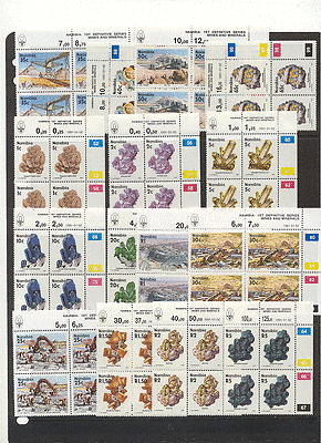 Namibia 1991 Mines & Minerals/ Mining/ Definitives   15 x 4v control blks  (n16706)