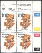 Namibia 1991 Wulfenite/ Ore/ Minerals/ Mining/ Crystals 4 x 1v c/b (R1.50 defin ctl blk) (n20805)