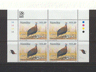 Namibia 1997 BIRD / Greetings control blk ref:n16673