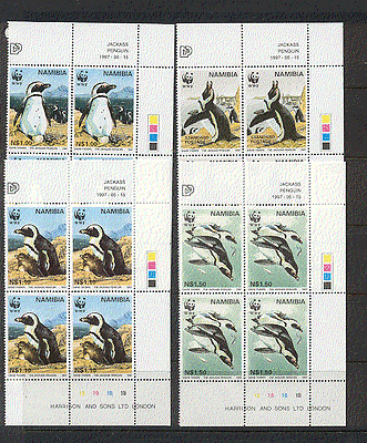 Namibia 1997 Jackass PENGUINS / WWF / Birds 4v c / b (n16647)