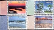 Namibia 1998 Environment Day/ Trees/ Sunset/ Beach/ Nature Reserve 4v set (n16607)