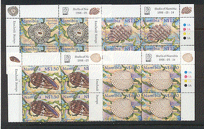 Namibia 1998 Shells / Marine 4v CONTROLS ref:n16578