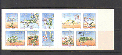 Namibia 1999 Animated SNAKE / Reptiles s / a bklt n14693