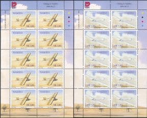 Namibia 1999 Gliders/ Gliding/ Planes/ Aircraft/ Aviation/ Transport/ Sports  2v set x 10v sheets (n16606)