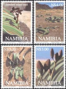 Namibia 2000  Weltwitschia mirabilis/ Plants/ Nature / Prehistoric Plant  4v set  (n16666)
