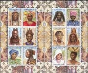 Namibia 2002 Headdresses/ Hairstyles/ Hair/ Costumes CORRECT PRINT 2 x 6v sht (n16599)