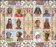 Namibia 2002 Headdresses/ Hairstyles/ Hair/ Costumes INCORRECT PRINT 2 x 6v sht (n16599b)