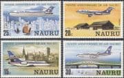 Nauru 1980 "Air Nauru" 10th Anniversary/ Aircraft/ Planes/ Aviation/ Transport 4v set (n17874)