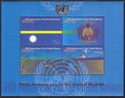 Nauru 1995 Flag / Ship / Boat / Plane / Birds / UN 4v m / s (s2217)