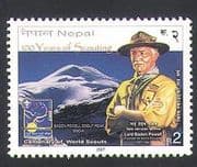 Nepal 2007 Scouts 100th / Baden Powell / Mountain / Youth / Leisure 1v (n34498)